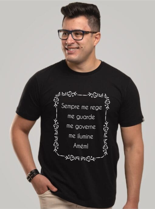 CAMISETA ANJO DA GUARDA PRETA