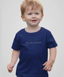 camiseta infantil católica Ide a José São José feminina – SerSanto em algodão premium