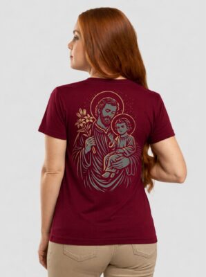Babylook católica Ide a José São José feminina – SerSanto em algodão premium